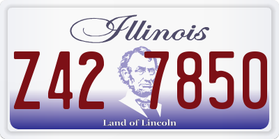 IL license plate Z427850