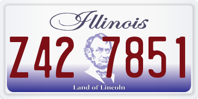 IL license plate Z427851