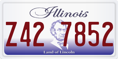 IL license plate Z427852