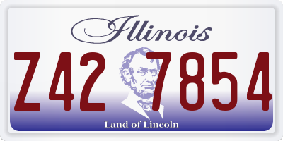 IL license plate Z427854
