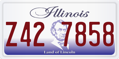 IL license plate Z427858