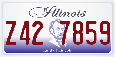 IL license plate Z427859