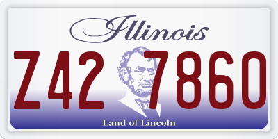 IL license plate Z427860
