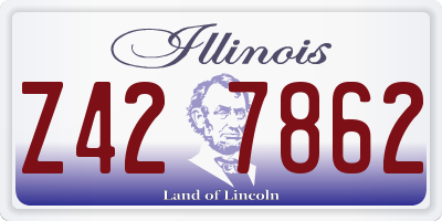 IL license plate Z427862