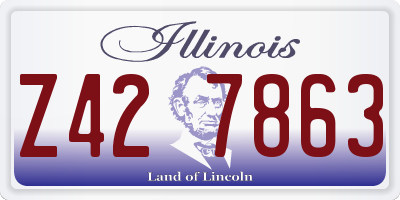 IL license plate Z427863
