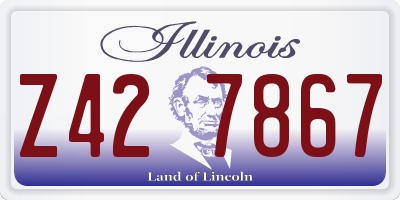 IL license plate Z427867