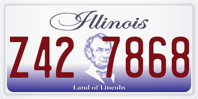 IL license plate Z427868