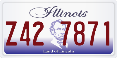 IL license plate Z427871