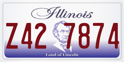 IL license plate Z427874