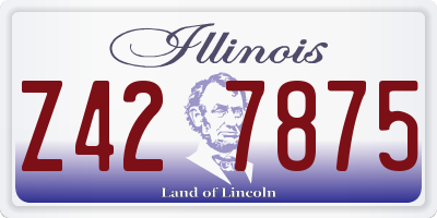 IL license plate Z427875