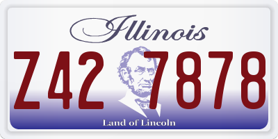 IL license plate Z427878