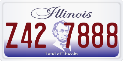 IL license plate Z427888