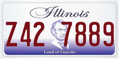 IL license plate Z427889