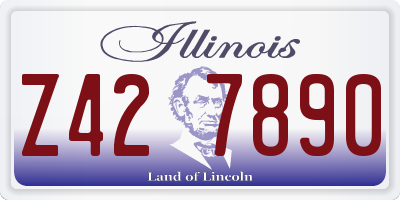 IL license plate Z427890