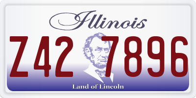 IL license plate Z427896
