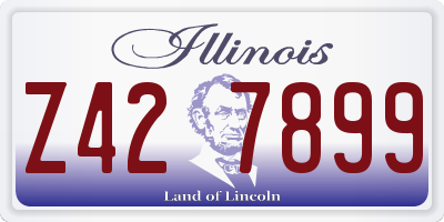 IL license plate Z427899