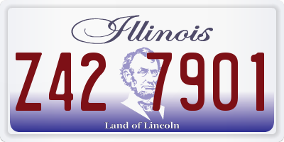 IL license plate Z427901