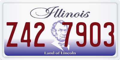 IL license plate Z427903