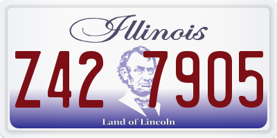 IL license plate Z427905