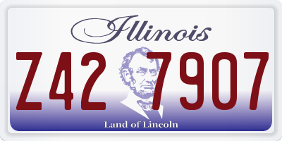 IL license plate Z427907