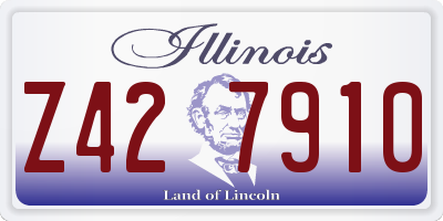 IL license plate Z427910