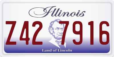 IL license plate Z427916