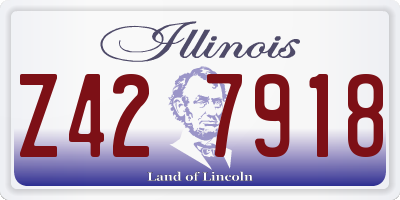 IL license plate Z427918