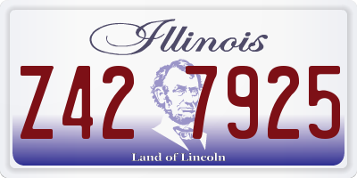 IL license plate Z427925