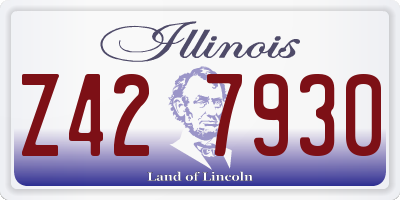 IL license plate Z427930
