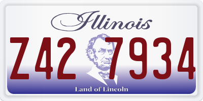 IL license plate Z427934