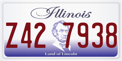 IL license plate Z427938