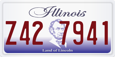 IL license plate Z427941