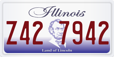 IL license plate Z427942