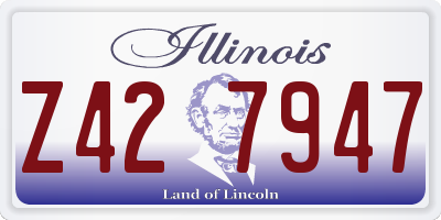IL license plate Z427947