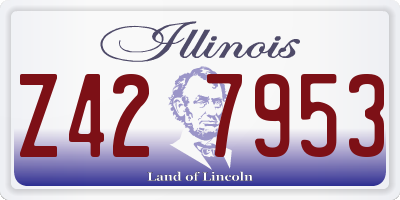 IL license plate Z427953