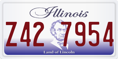 IL license plate Z427954