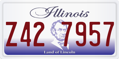 IL license plate Z427957