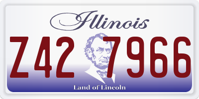IL license plate Z427966
