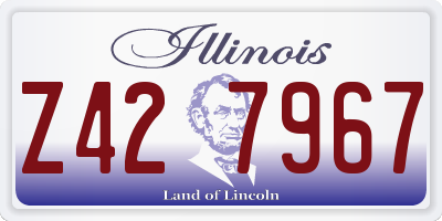 IL license plate Z427967