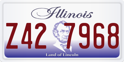 IL license plate Z427968