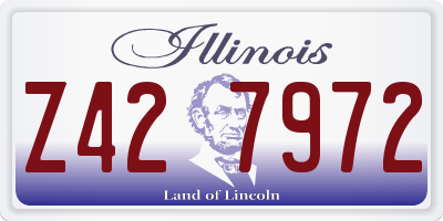 IL license plate Z427972
