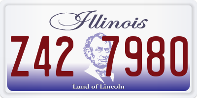 IL license plate Z427980