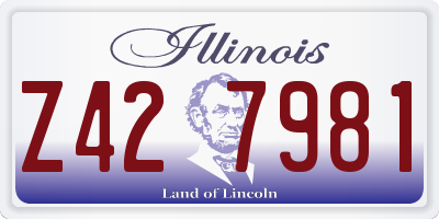 IL license plate Z427981