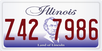 IL license plate Z427986