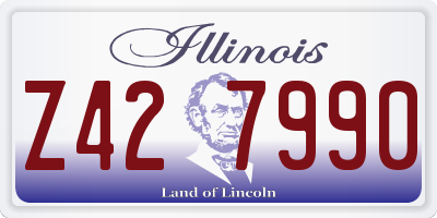 IL license plate Z427990