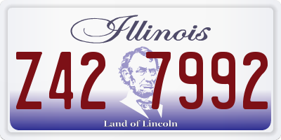 IL license plate Z427992