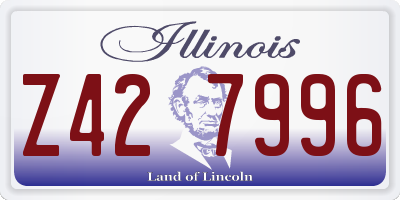 IL license plate Z427996