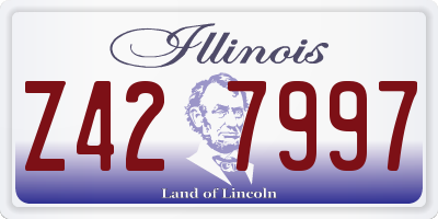IL license plate Z427997