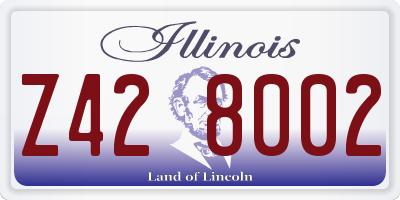 IL license plate Z428002