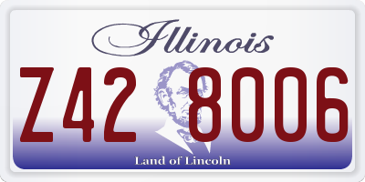 IL license plate Z428006